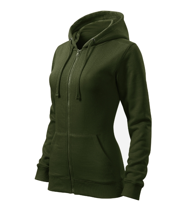 Bluza damska Malfini Trendy Zipper 411 – dopasowana bluza z kapturem pod haft i nadruk - obrazek 2