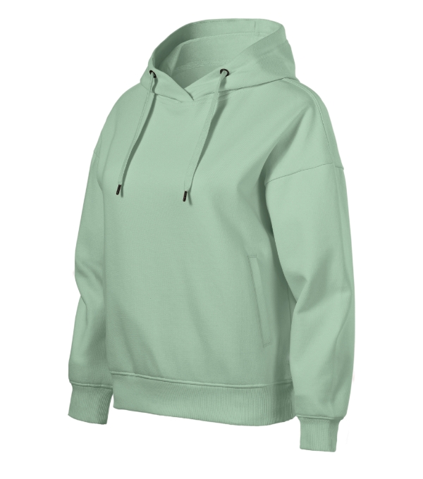 Bluza damska Malfini Moon 421 – oversize hoodie bez metki pod nadruk i haft - obrazek 2