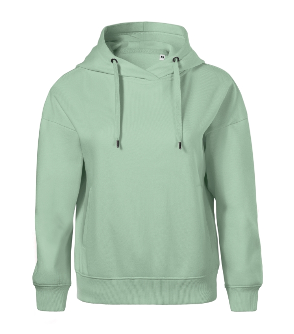 Bluza damska Malfini Moon 421 – oversize hoodie bez metki pod nadruk i haft - obrazek 3
