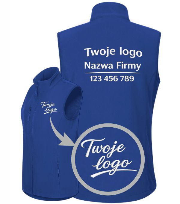 Kamizelka softshell damska Malfini Trail 569 – taliowana, bez metki pod nadruk i haft