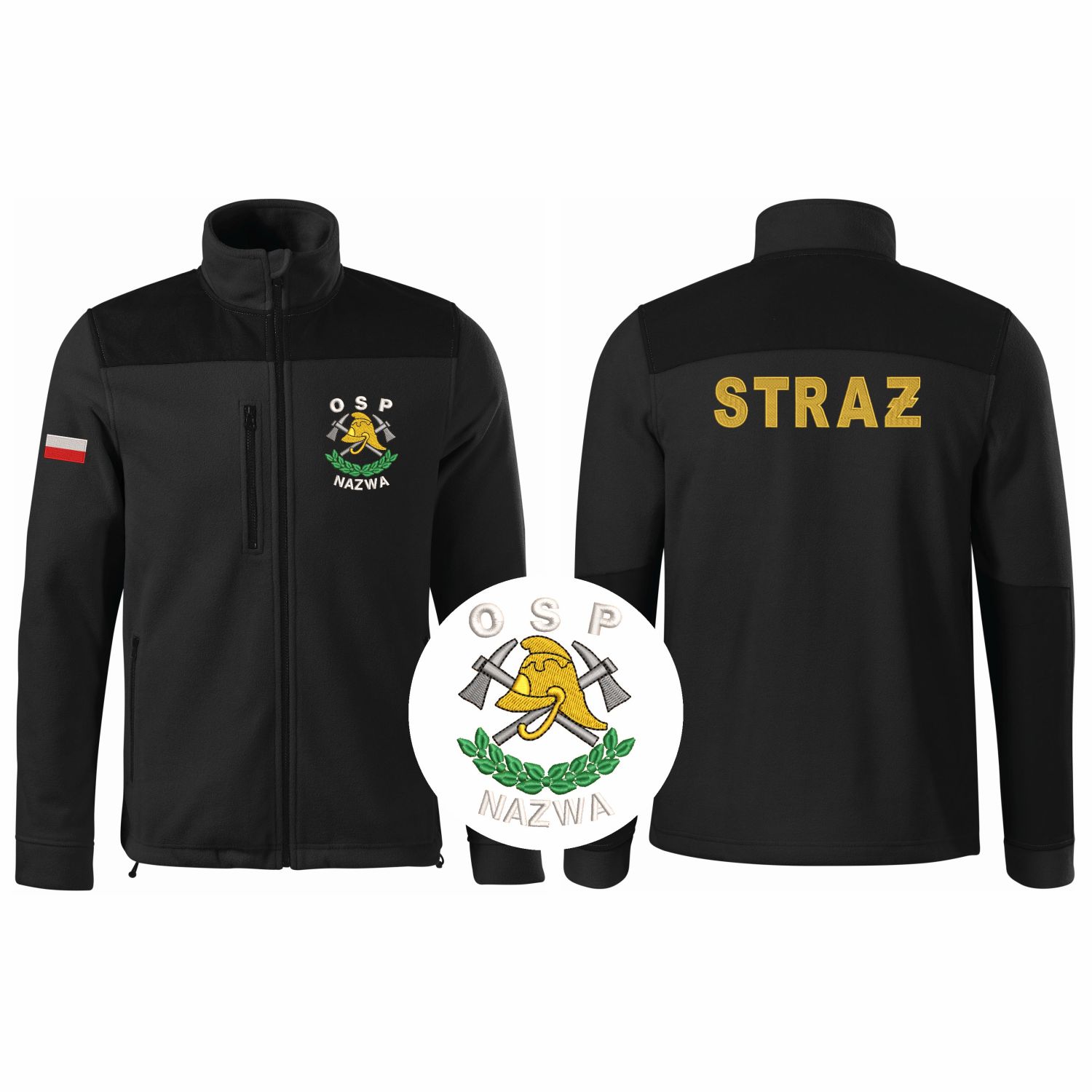 Polar strażacki OSP z haftem – 340 g/m²