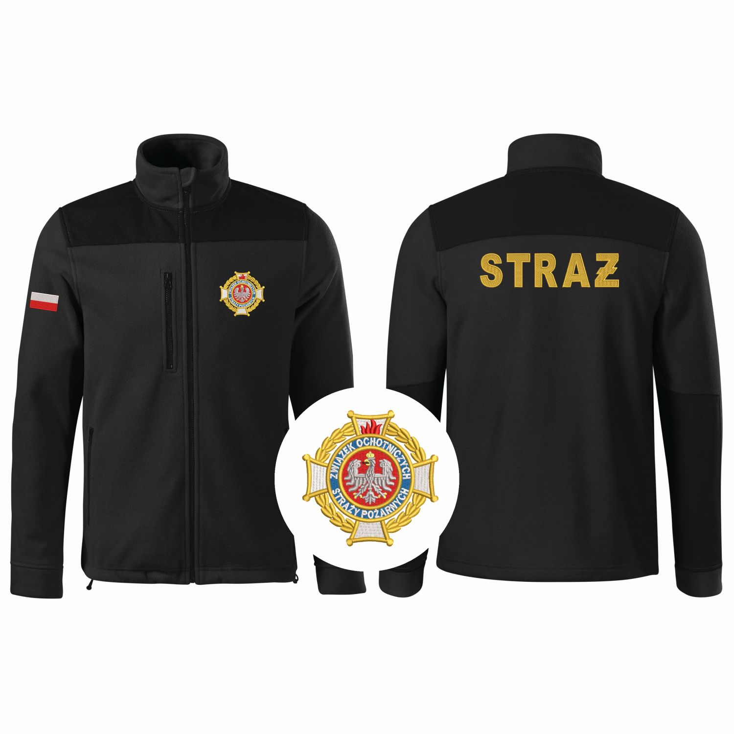 Polar strażacki ZOSP z haftem – 340 g/m²