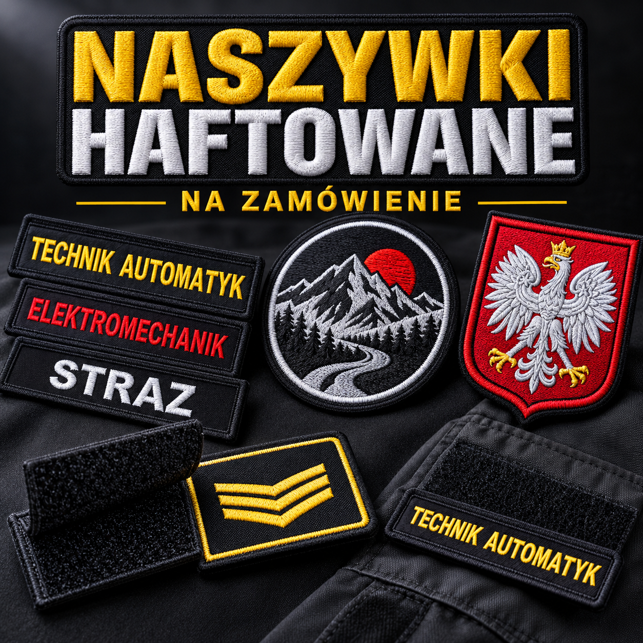 Naszywki haftowane na zamówienie – na rzep lub do przyszycia